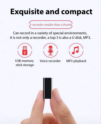 Rechargeable High-Definition Noise-Proof Recorder