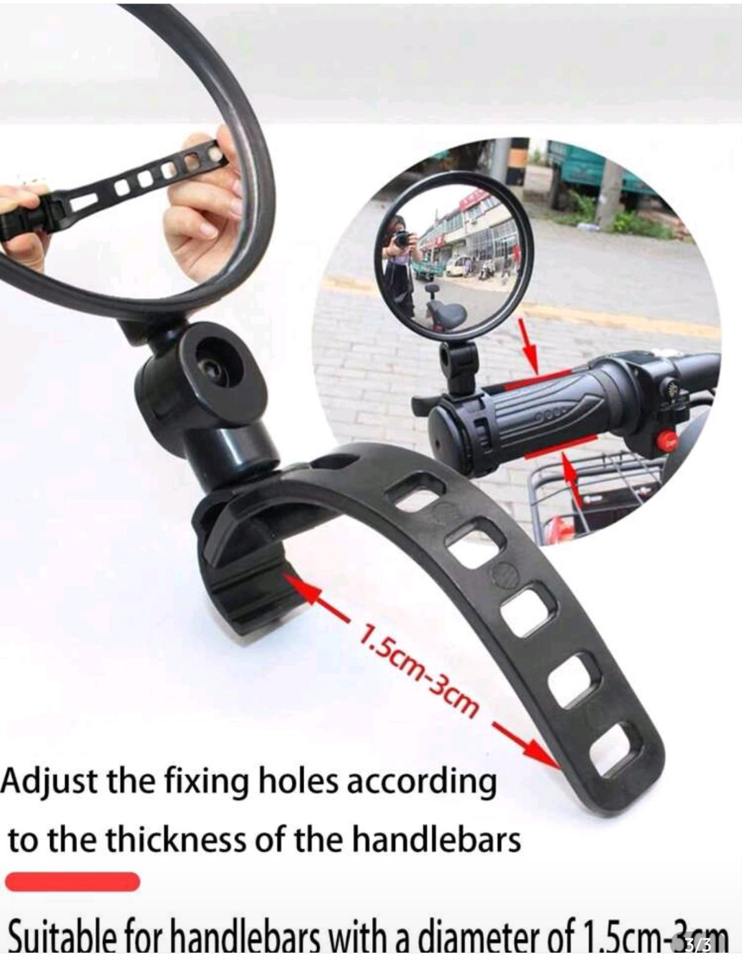 Black Bicycle Rearview Mirror