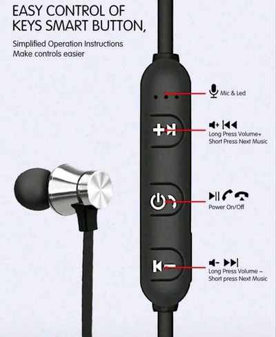 Waterproof Neckband Bluetooth Earphones