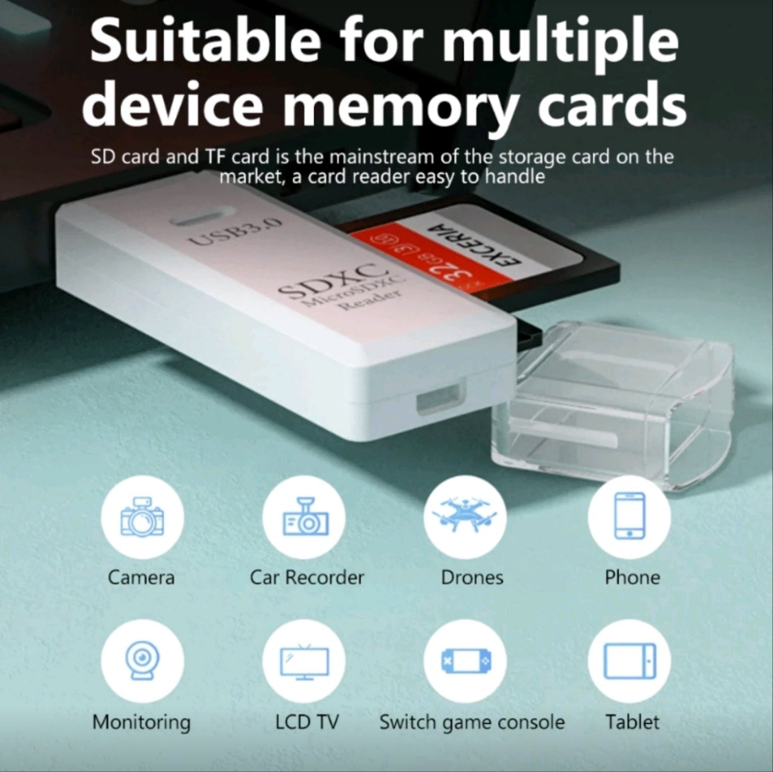 USB Card Reader 2-in-1