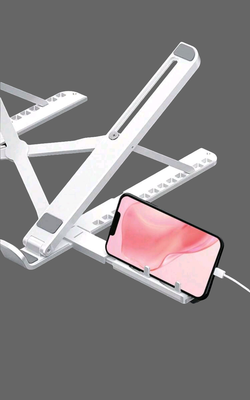 Adjustable Laptop Stand With Phone Holder