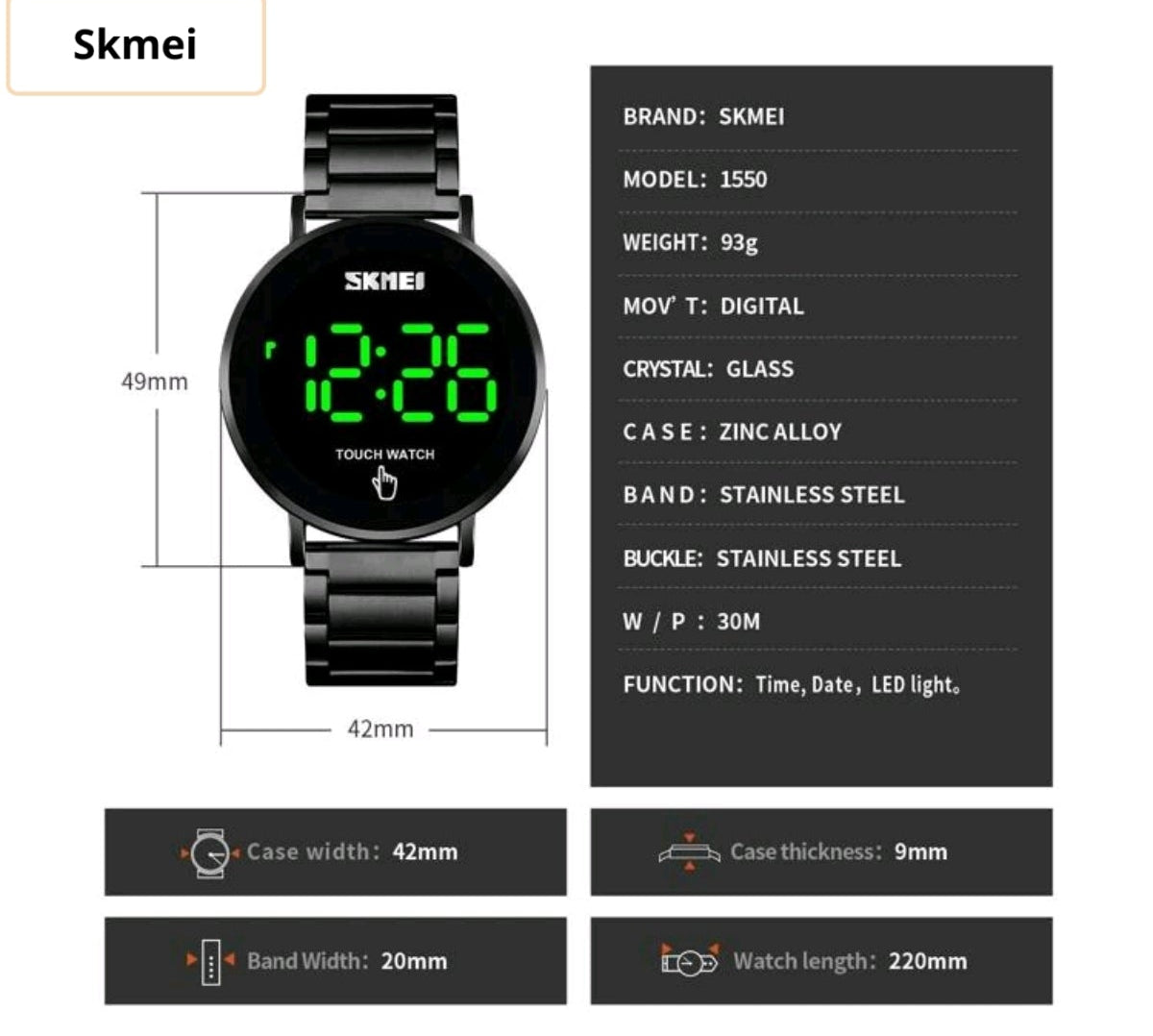 Skmei SKMEI TouchScreen